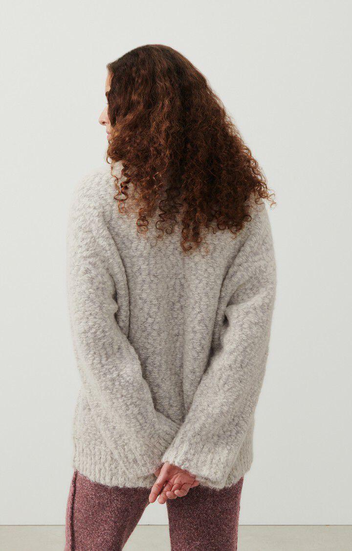 American Vintage Pull Femme Pozicity - GRIS CHINE 48 Manches Longues Gris - H23