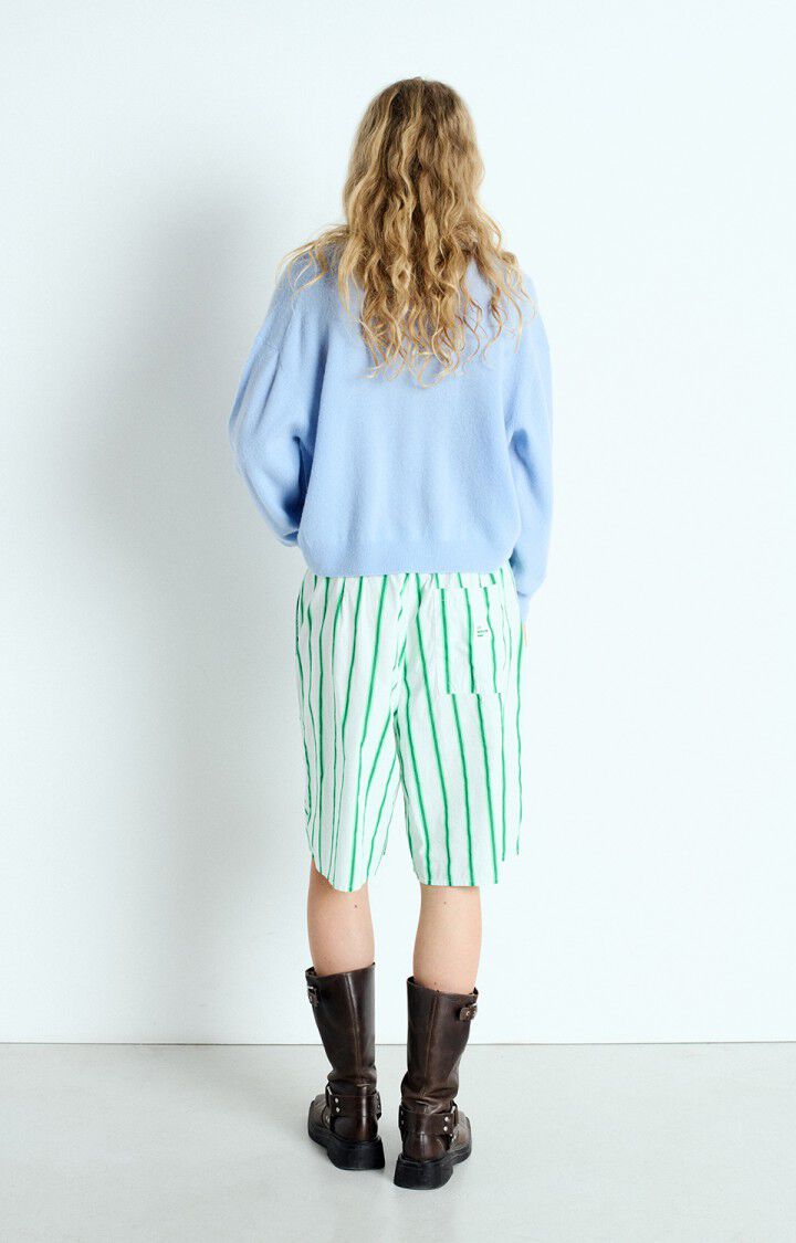 American Vintage Pull Femme Raxow - ATMOSPHERE 51 Manches Longues Bleu - E25