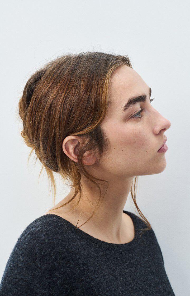 American Vintage Pull Femme Raxow - CHARBON CHINE 54 Manches Longues Noir - E25