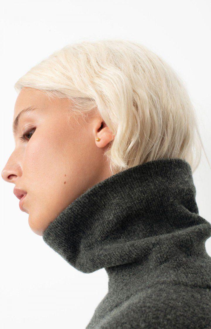 American Vintage Pull Femme Raxow - CHARBON CHINE 66 Manches Longues Noir - H24