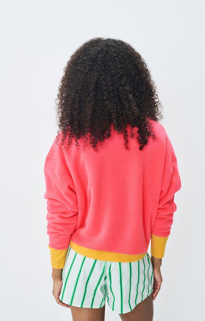 American Vintage Pull Femme Raxow - HORTENSIA FLUO 51 Manches Longues Rose - E25