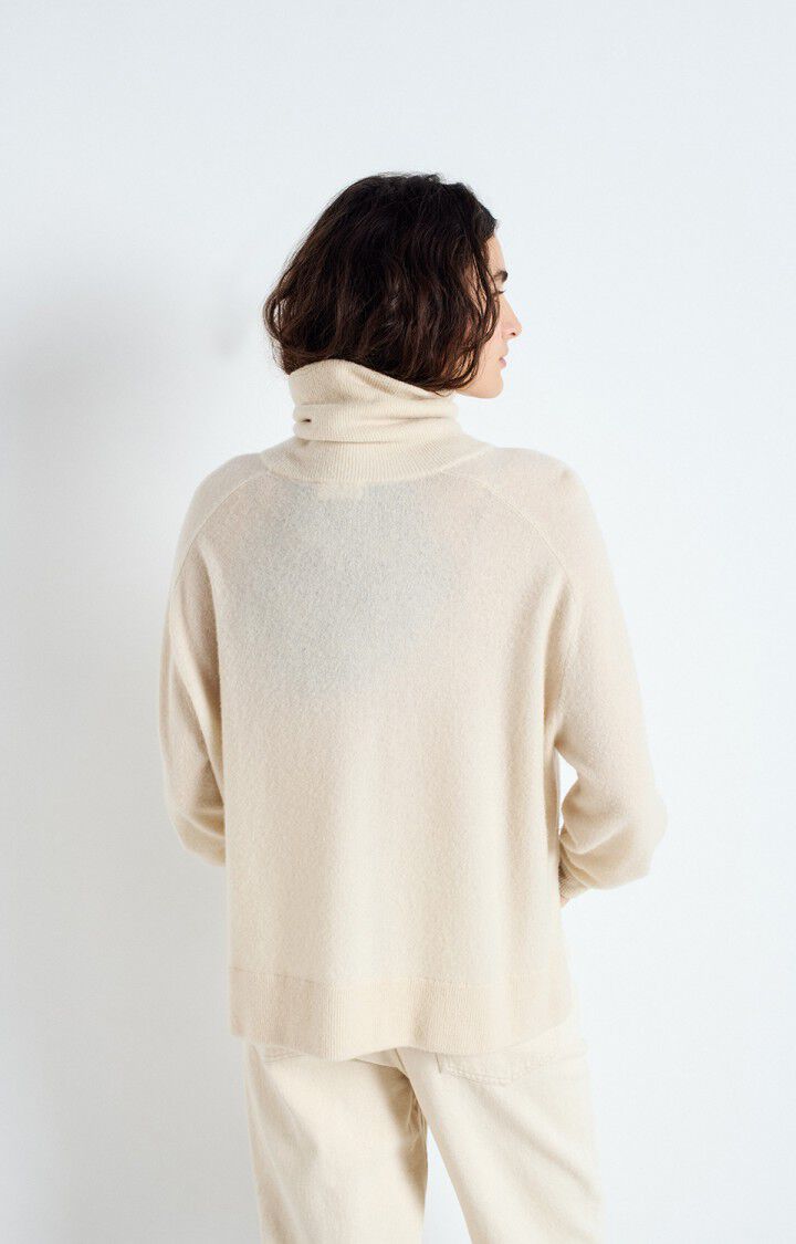 American Vintage Pull Femme Raxow - NATUREL 66 Manches Longues Beige - E25