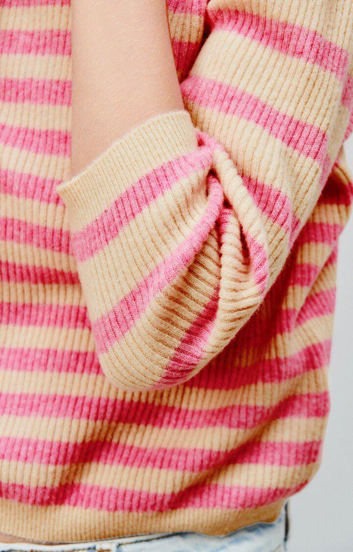 American Vintage Pull Femme Raxow - NATUREL RAYE PRINCESSE CHINE 47 Manches 7/8 Beige - H24