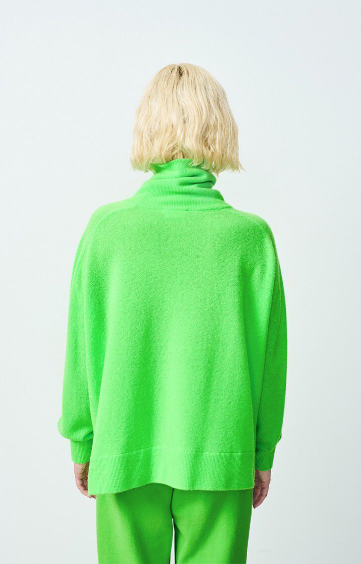 American Vintage Pull Femme Raxow - VERT FLUO 66 Manches Longues Vert - H24
