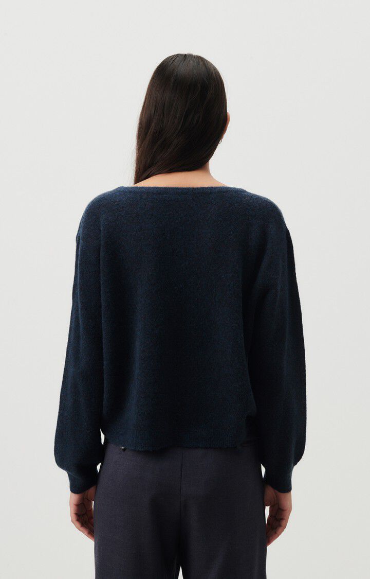 American Vintage Pull Femme Razpark - ABYSSE CHINE 55 Manches Longues Bleu - H23