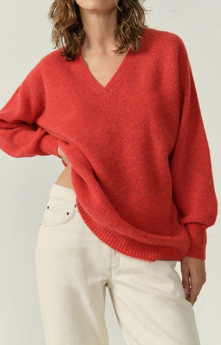 american vintage Pull femme Razpark - AMOUR MULTICHINE 51 Manches longues Rouge - E23
