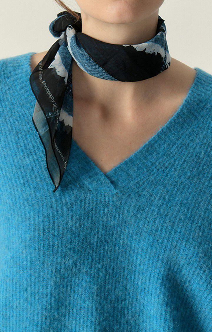 American Vintage Pull Femme Razpark - BLEUET MULTICHINE 51 Manches Longues Bleu - E23