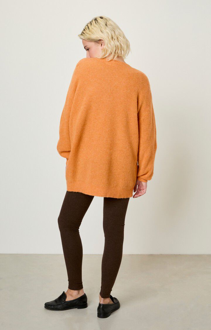 American Vintage Pull Femme Razpark - BUTTERNUT CHINE 52 Manches Longues Orange - H22