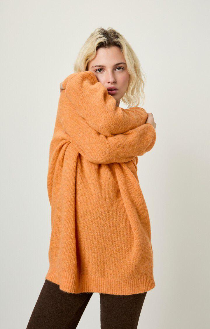 american vintage Pull femme Razpark - BUTTERNUT CHINE 52 Manches longues Orange - H22