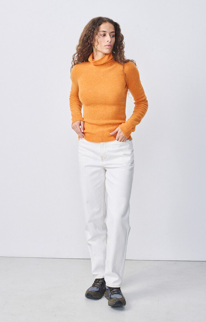 American Vintage Pull Femme Razpark - BUTTERNUT CHINE 64 Manches Longues Orange - H22