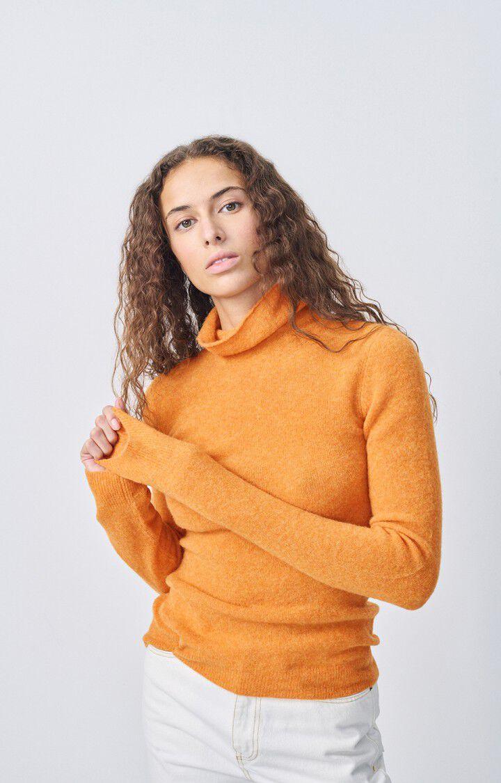 american vintage Pull femme Razpark - BUTTERNUT CHINE 64 Manches longues Orange - H22