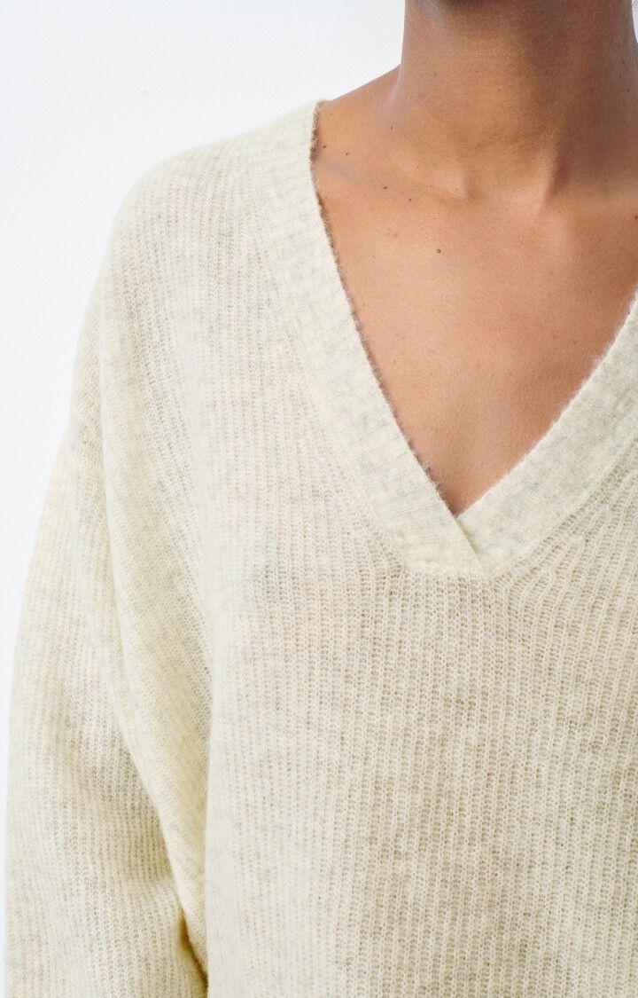 American Vintage Pull Femme Razpark - ECRU MULTICHINE 62 Manches Longues Beige - H23