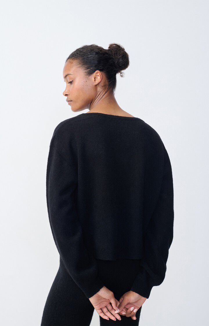 American Vintage Pull Femme Razpark - NOIR 55 Manches Longues Noir - H23
