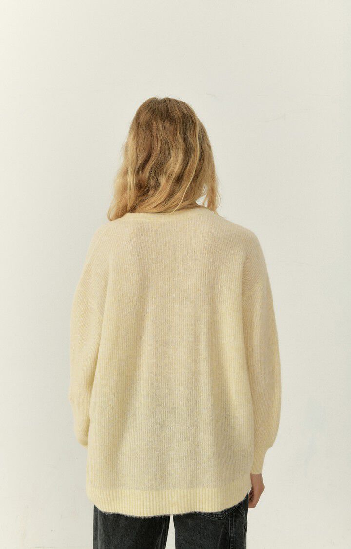 American Vintage Pull Femme Razpark - ORGEAT CHINE 52 Manches Longues Beige - H22