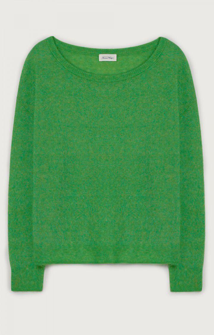 american vintage Pull femme Razpark - POMME CHINE Manches longues Vert - E22B