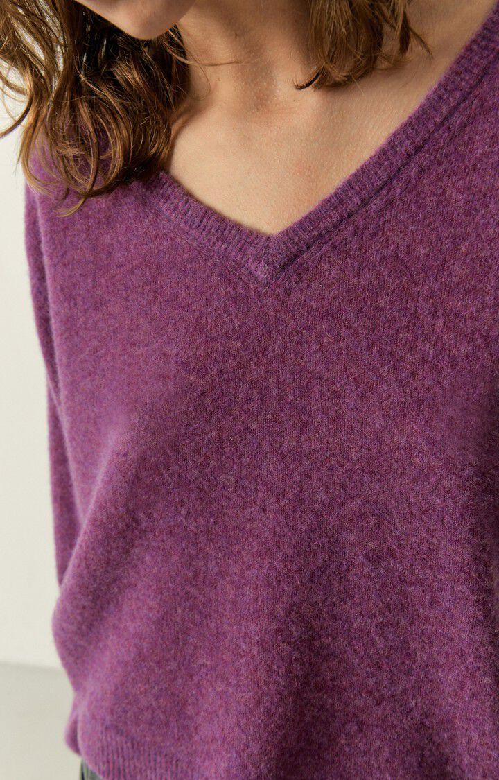 American Vintage Pull Femme Razpark - VIOLINE MULTICHINE 55 Manches Longues Violet - E23