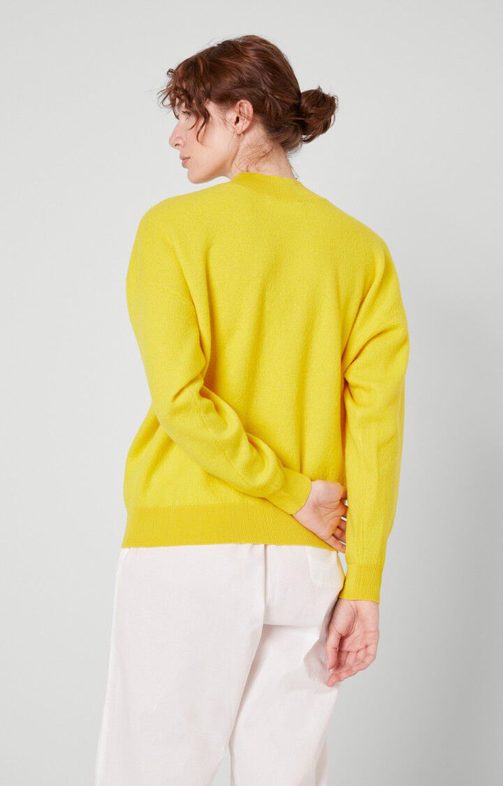 American Vintage Pull Femme Tadbow - ACACIA Manches Longues Jaune - H21