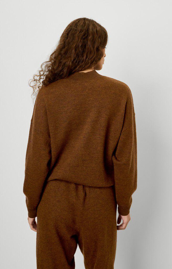 American Vintage Pull Femme Tadbow - NOUNOURS CHINE Manches Longues Marron - H21