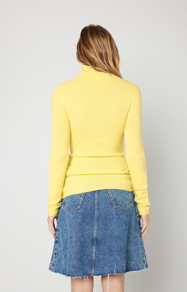 American Vintage Pull Femme Tidsburg - BLOND Manches Longues Jaune - H21