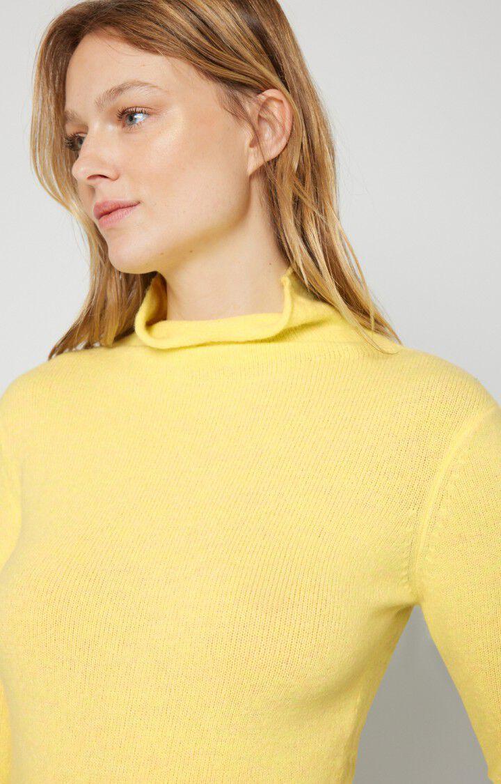 American Vintage Pull Femme Tidsburg - BLOND Manches Longues Jaune - H21