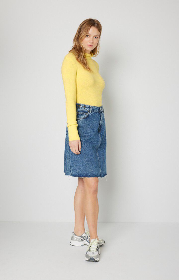 American Vintage Pull Femme Tidsburg - BLOND Manches Longues Jaune - H21