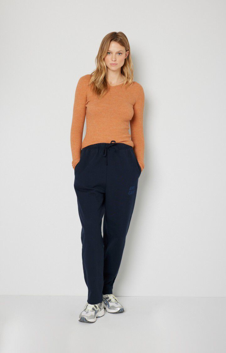 American Vintage Pull Femme Tidsburg - MELON GLACE CHINE Manches Longues Orange - H21