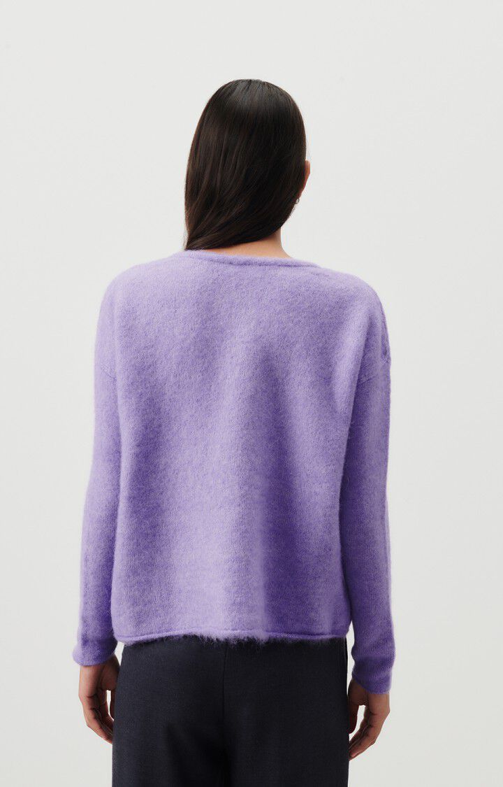 American Vintage Pull Femme Tyji - MAUVE 49 Manches Longues Violet - H23