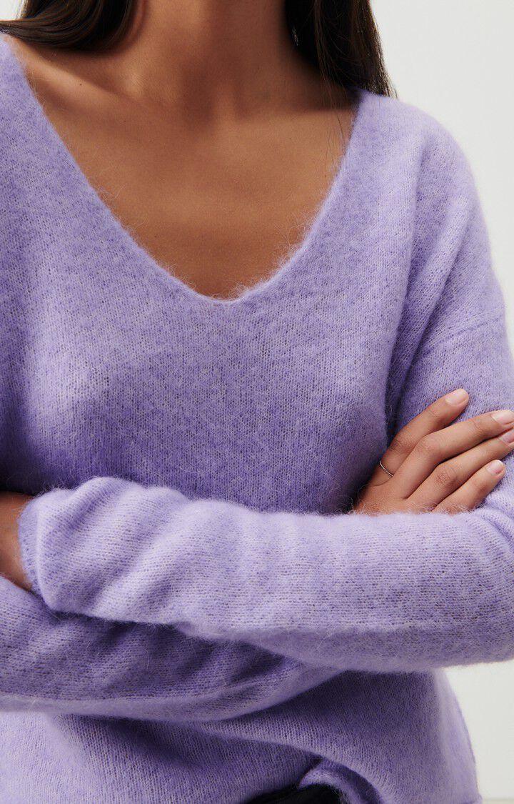 American Vintage Pull Femme Tyji - MAUVE 49 Manches Longues Violet - H23