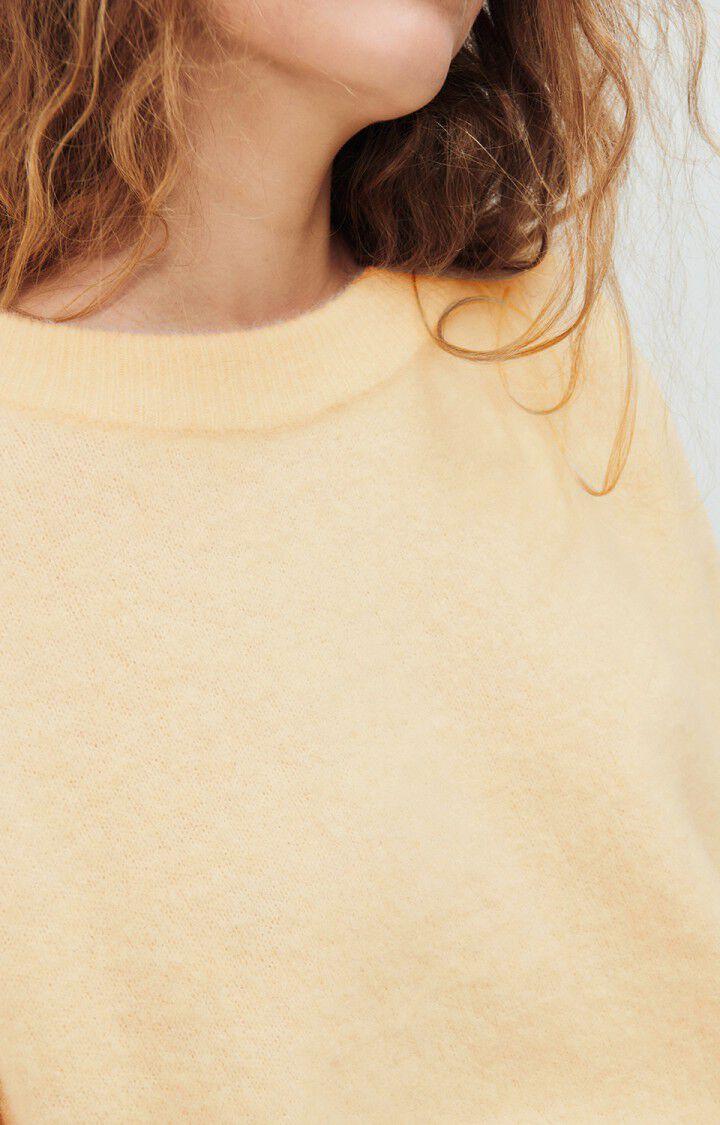 American Vintage Pull Femme Vitow - CHEESECAKE CHINE 48 Manches Longues Beige - E25