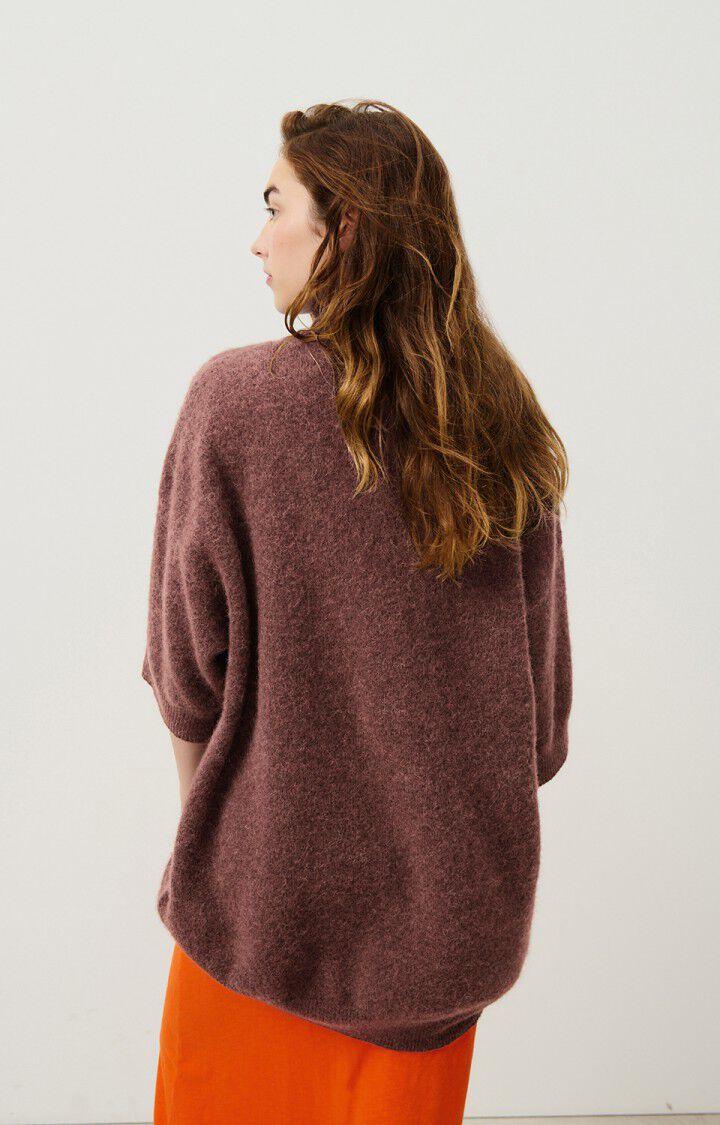 American Vintage Pull Femme Vitow - CHOCO CHINE NOIR 30 Manches 3/4 Marron - H24