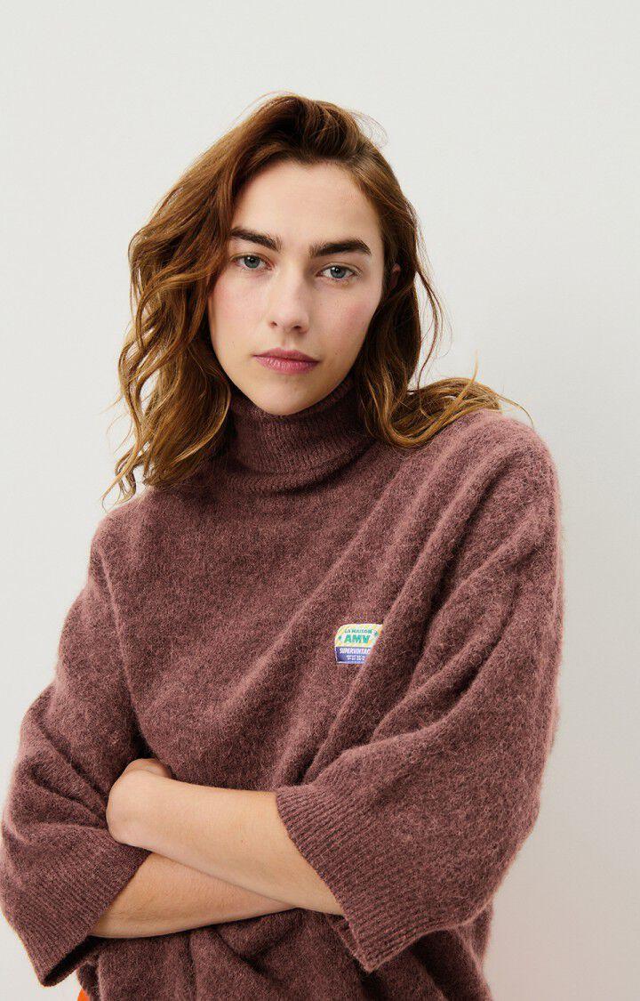 American Vintage Pull Femme Vitow - CHOCO CHINE NOIR 30 Manches 3/4 Marron - H24