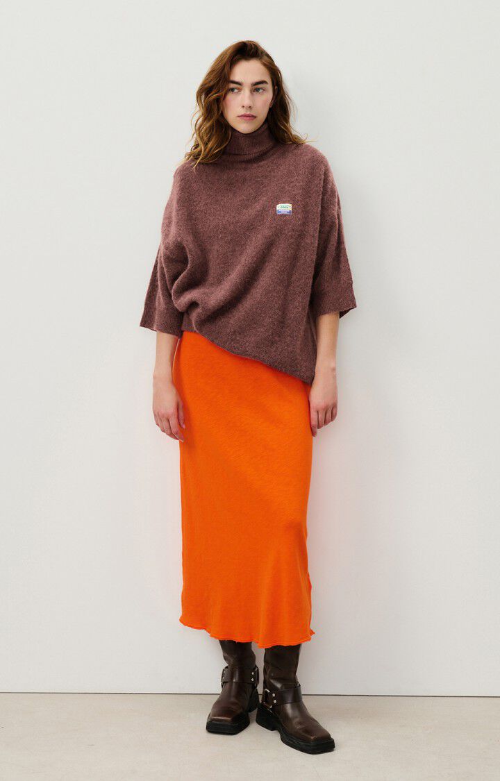 American Vintage Pull Femme Vitow - CHOCO CHINE NOIR 30 Manches 3/4 Marron - H24