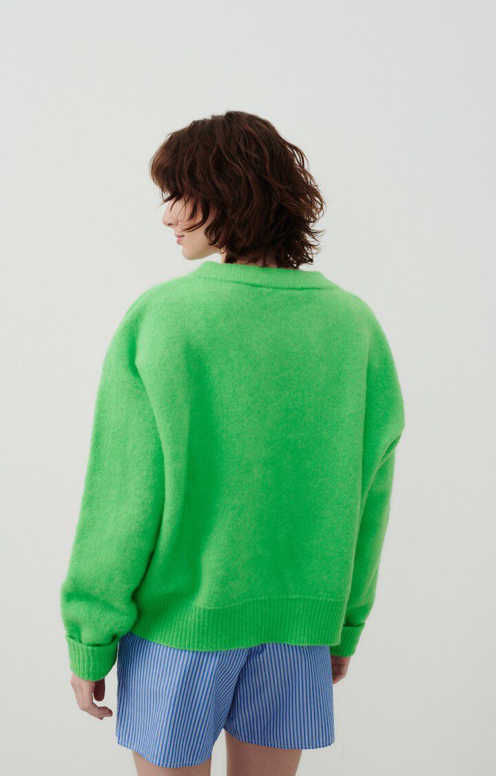 American Vintage Pull Femme Vitow - CHRYSALIDE 48 Manches Longues Vert - E24