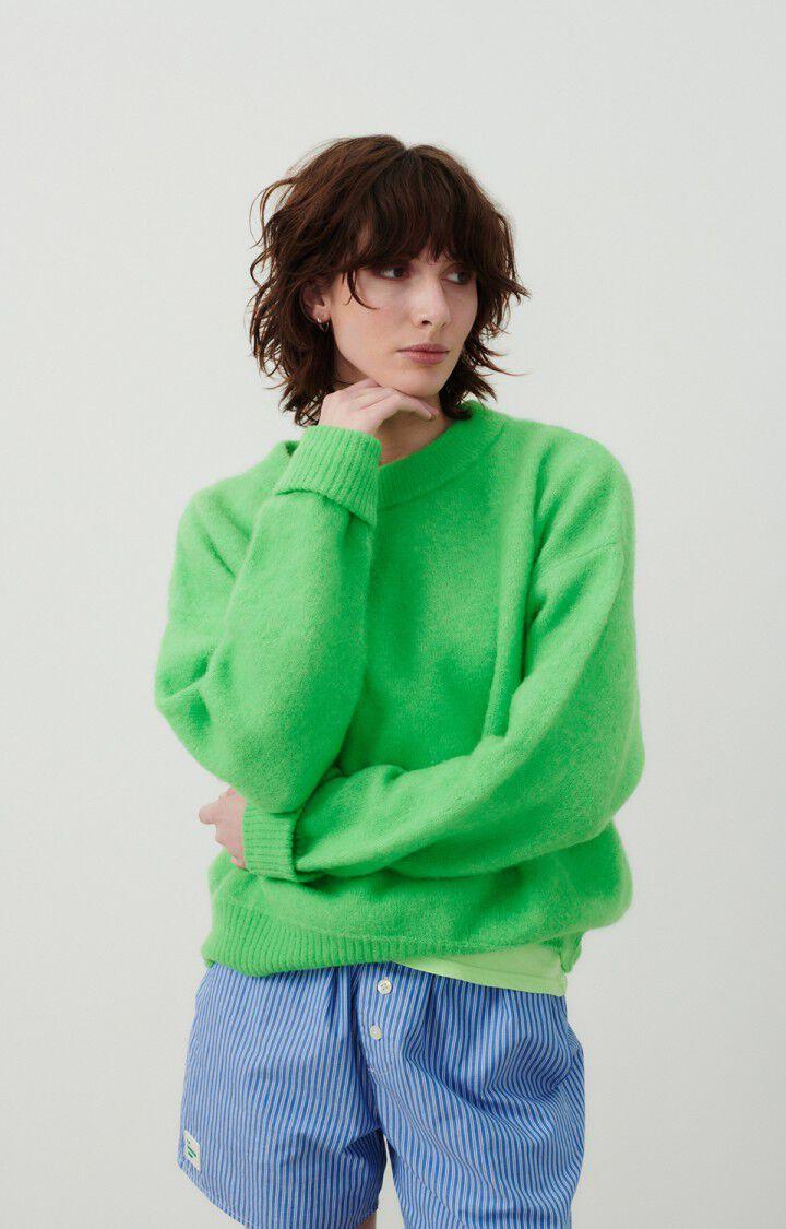 american vintage Pull femme Vitow - CHRYSALIDE 48 Manches longues Vert - E24