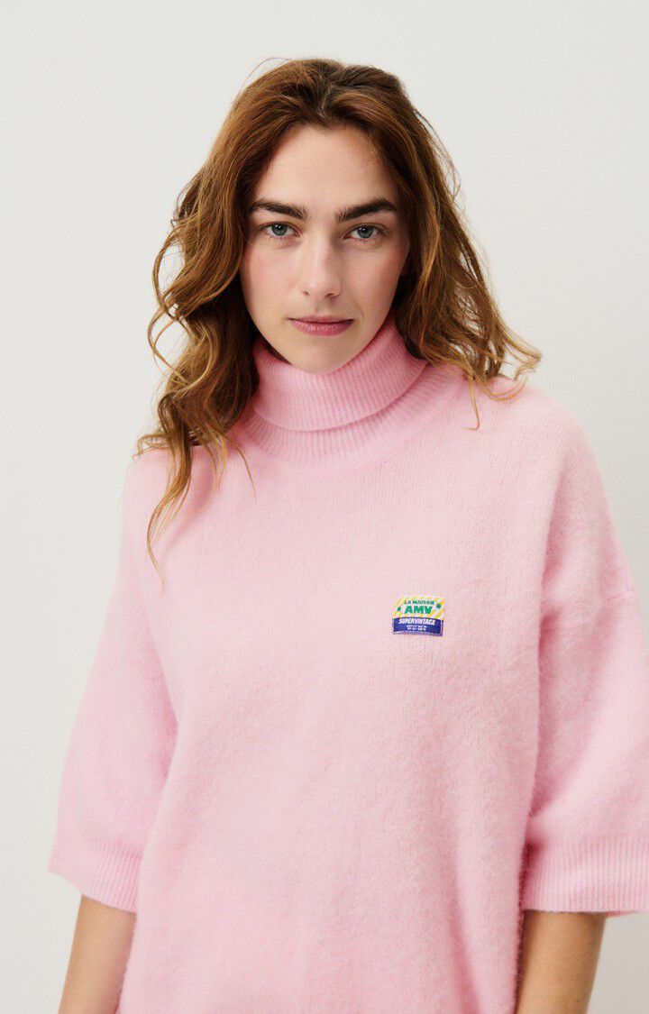 American Vintage Pull Femme Vitow - DRAGEE CHINE 30 Manches 3/4 Rose - H24