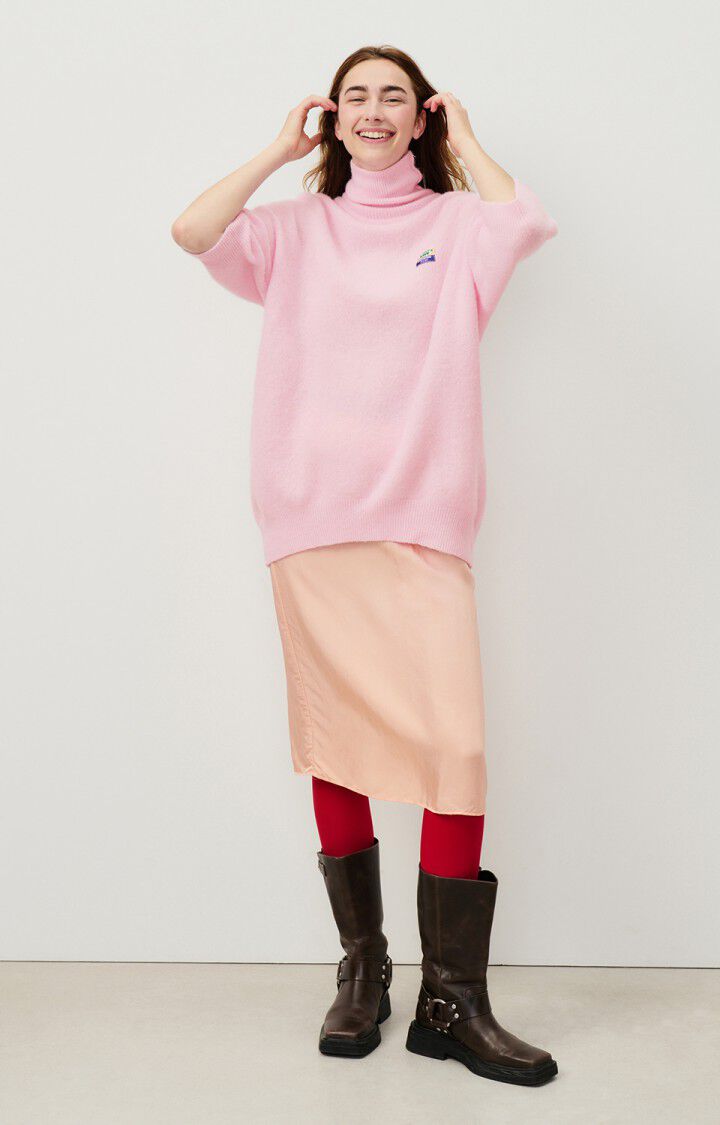 american vintage Pull femme Vitow - DRAGEE CHINE 30 Manches 3/4 Rose - H24