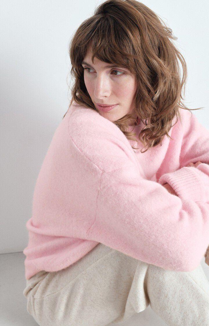 American Vintage Pull Femme Vitow - DRAGEE CHINE 48 Manches Longues Rose - E25