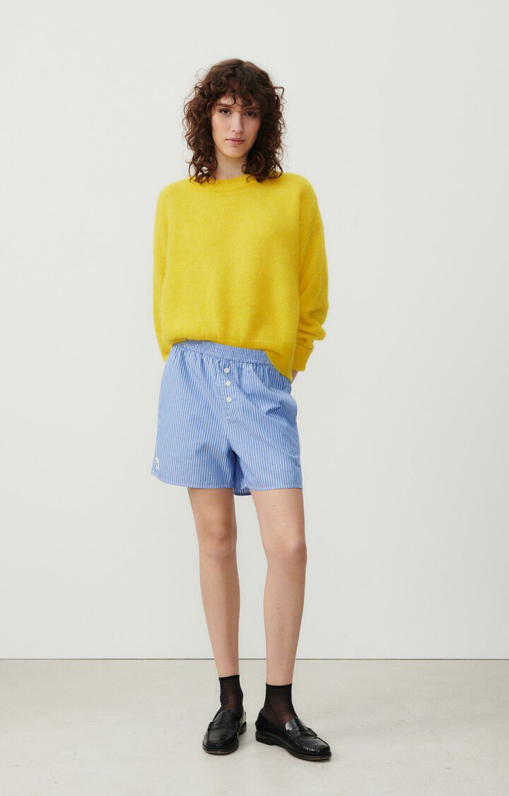 American Vintage Pull Femme Vitow - ETINCELLE 48 Manches Longues Jaune - E24