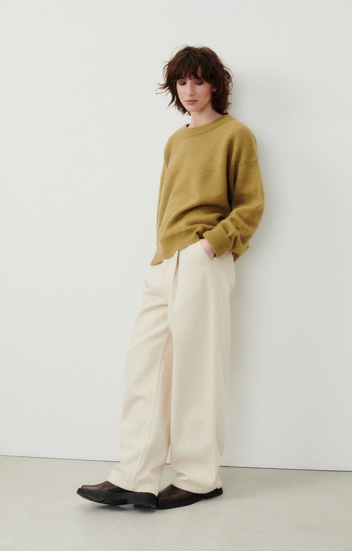 American Vintage Pull Femme Vitow - MARAIS 48 Manches Longues Marron - E24