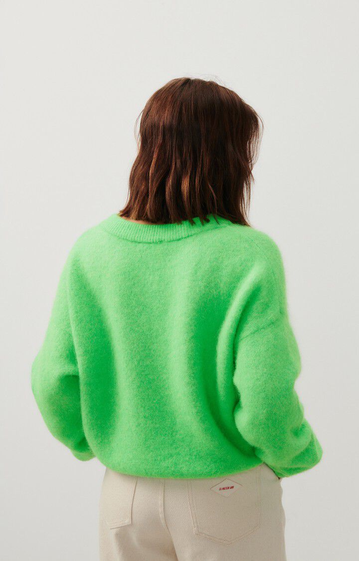 American Vintage Pull Femme Vitow - PERRUCHE 48 Manches Longues Vert - E24