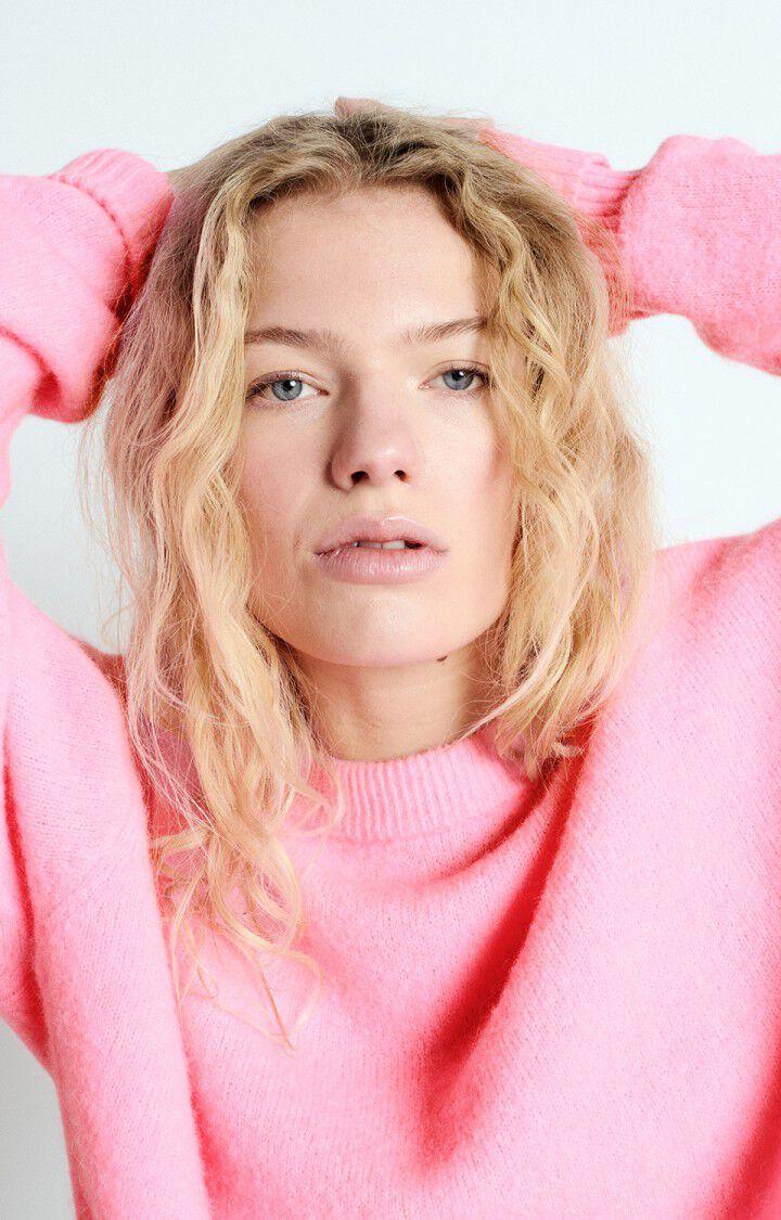 American Vintage Pull Femme Vitow - ROSE CHINE 48 Manches Longues Rose - E25