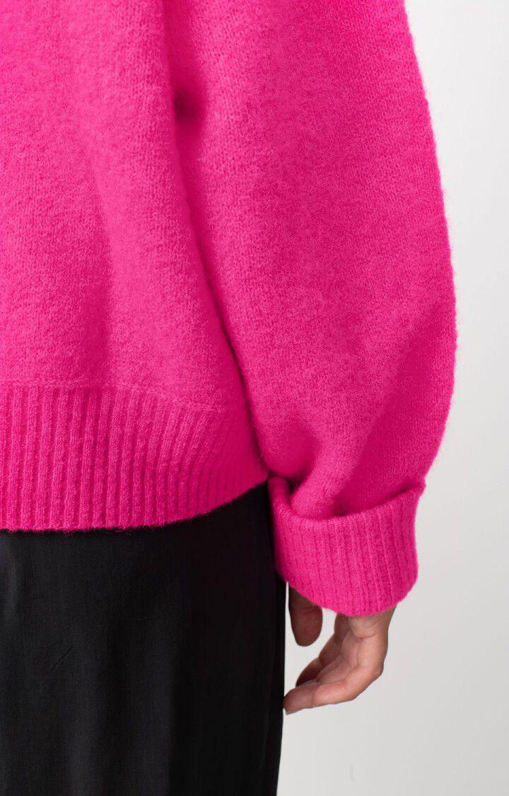 American Vintage Pull Femme Vitow - ROSE FLUO CHINE 48 Manches Longues Rose - E25