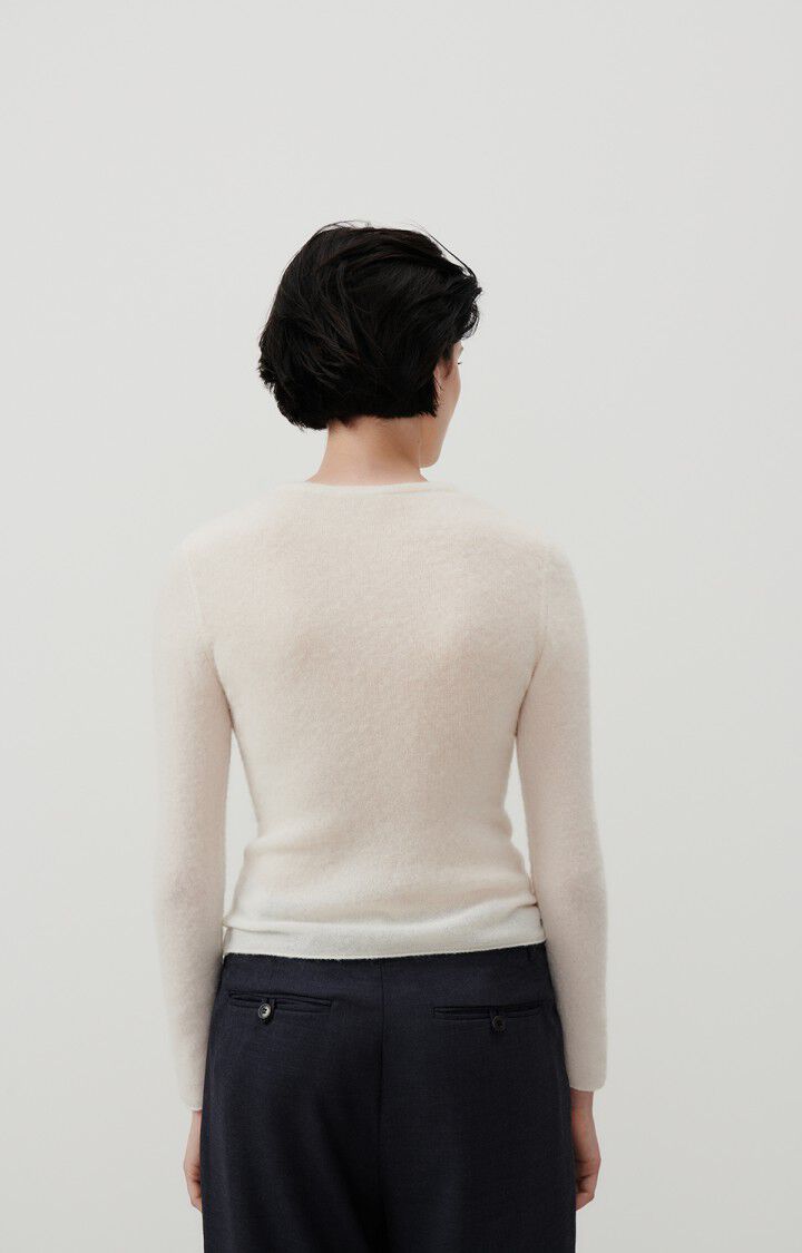 American Vintage Pull Femme Xinow - NACRE 62 Manches Longues Blanc - H23