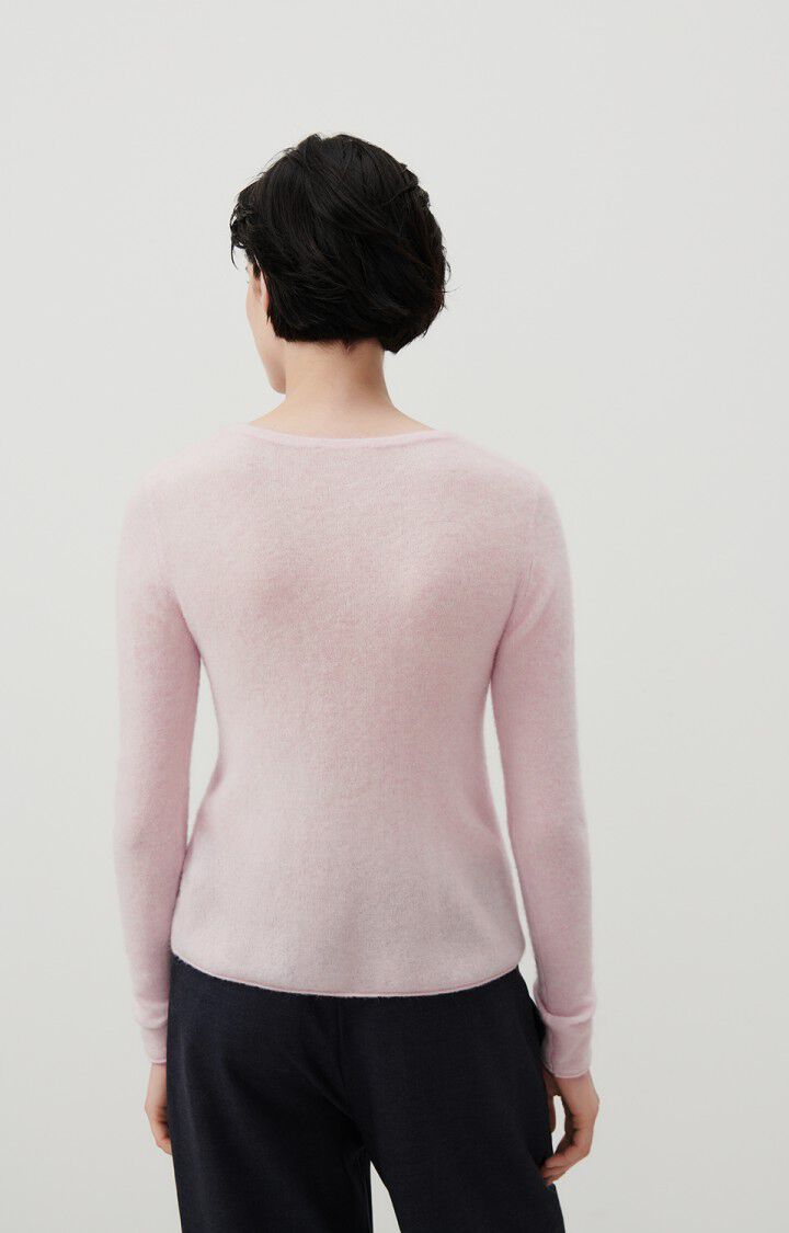 American Vintage Pull Femme Xinow - ROSIE 66 Manches Longues Rose - H23
