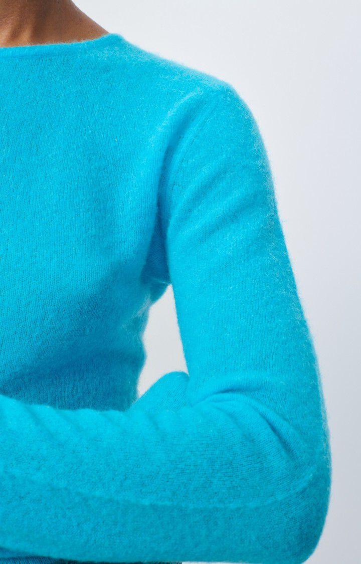 American Vintage Pull Femme Xinow - SPLASH CHINE 62 Manches Longues Bleu - H23