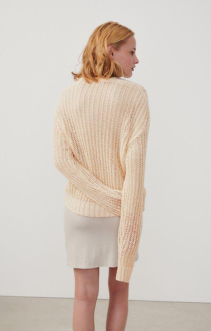 American Vintage Pull Femme Yamik - ECRU 46 Manches Longues Beige - E24