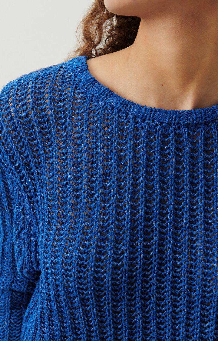 American Vintage Pull Femme Yamik - OLYMPE CHINE 46 Manches Longues Bleu - E24