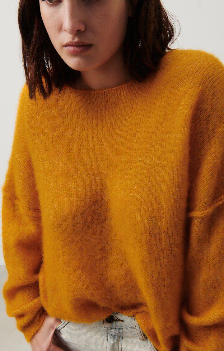 American Vintage Pull Femme Yanbay - ABRICOT CHINE 42 Manches Longues Orange - H23