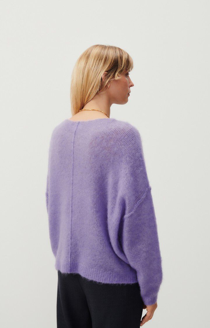 American Vintage Pull Femme Yanbay - AMETHYSTE CHINE 42 Manches Longues Violet - H23