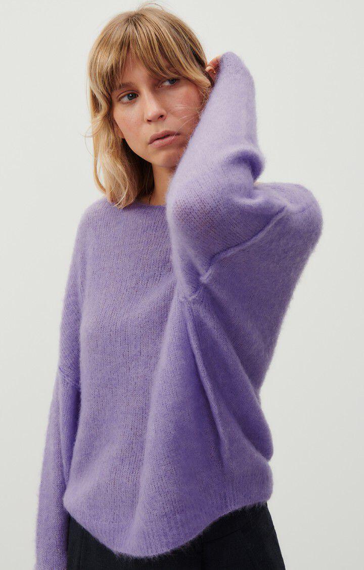 american vintage Pull femme Yanbay - AMETHYSTE CHINE 42 Manches longues Violet - H23